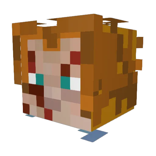 SEBIWECH Minecraft avatar head, 3D render