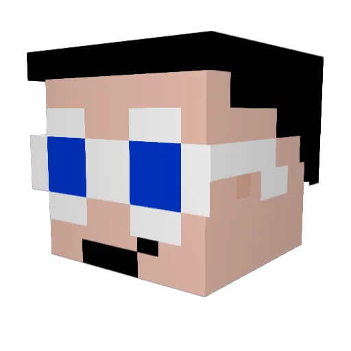SEBtech Minecraft avatar head, 3D render