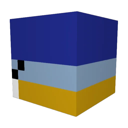 SEDEX1594 Minecraft avatar head, 3D render
