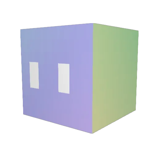 SEED4742 Minecraft avatar head, 3D render