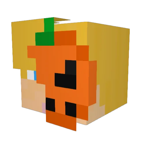 SEGGO_LORD Minecraft avatar head, 3D render