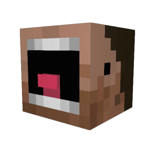 SEJCOBME Minecraft avatar head, 3D render