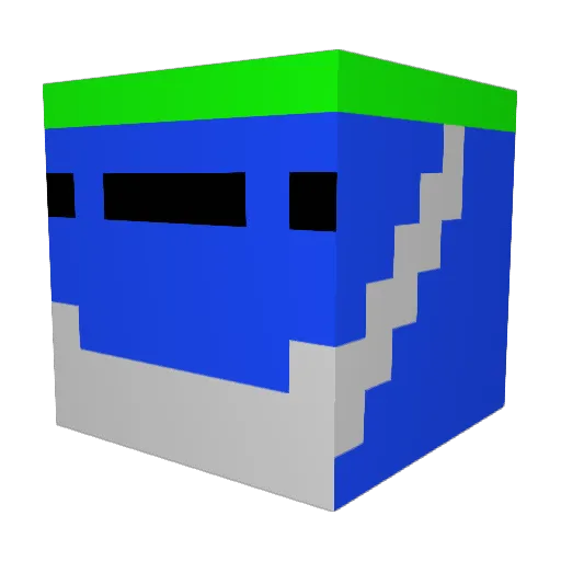 SEJU306 Minecraft avatar head, 3D render
