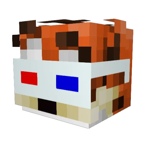 SEK09 Minecraft avatar head, 3D render