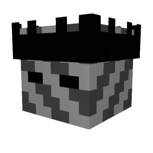 SEK0O Minecraft avatar head, 3D render