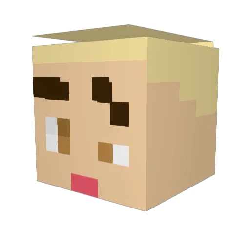 SELFANT Minecraft avatar head, 3D render