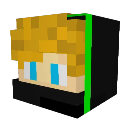 SEM007123 Minecraft avatar head, 3D render