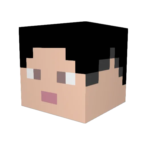 SEMO747 Minecraft avatar head, 3D render