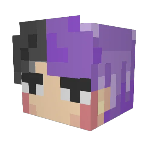 SEMPAI_2 Minecraft avatar head, 3D render