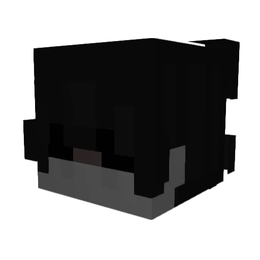 SEM_0186 Minecraft avatar head, 3D render