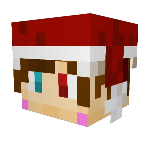 SENON_126 Minecraft avatar head, 3D render