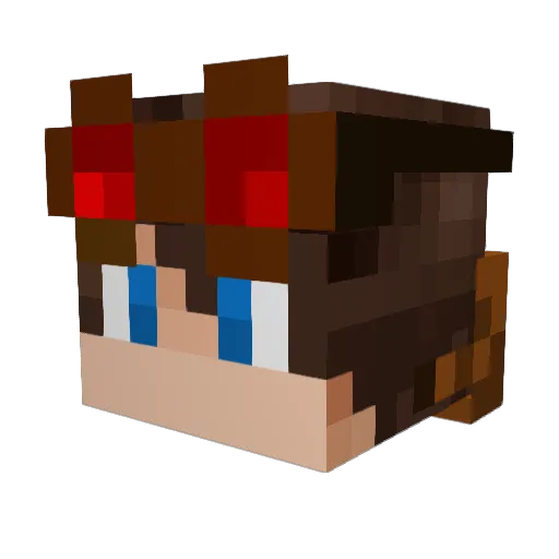 SENSORplayer Minecraft avatar head, 3D render