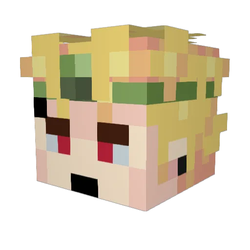 SENTHEGAMER Minecraft avatar head, 3D render