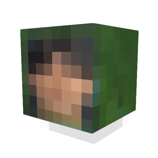 SEOK_0519 Minecraft avatar head, 3D render