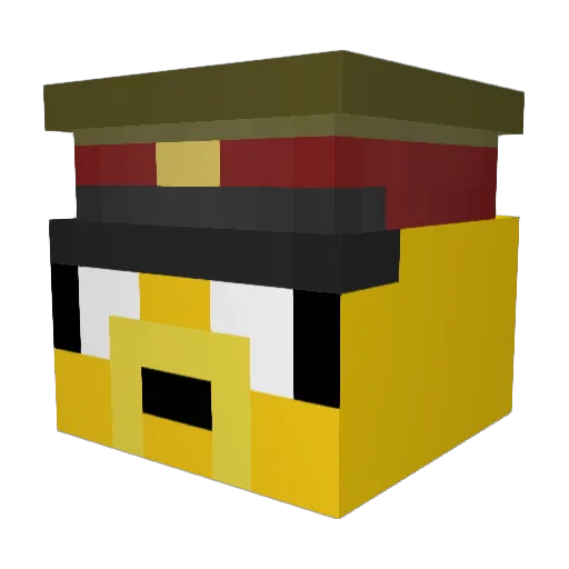SEOT9 Minecraft avatar head, 3D render