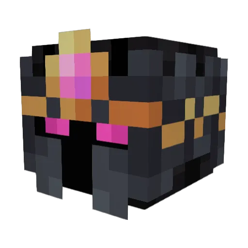SER10_knight Minecraft avatar head, 3D render