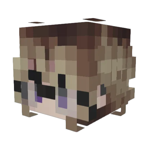 SERBIA_1983 Minecraft avatar head, 3D render