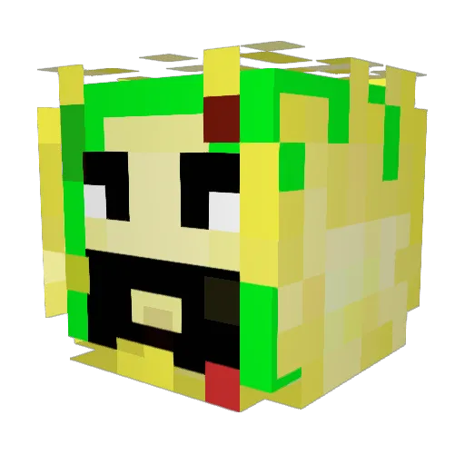 SERLEUX Minecraft avatar head, 3D render