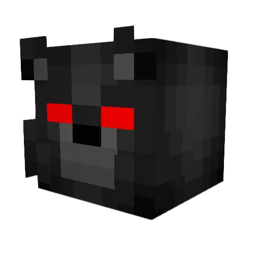SERRRVER Minecraft avatar head, 3D render