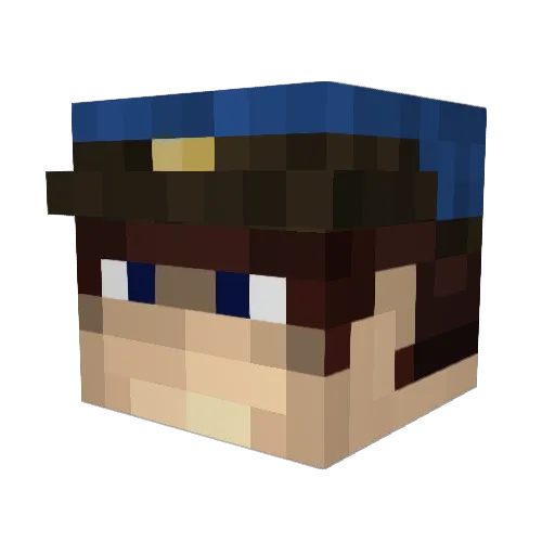 SEV1776 Minecraft avatar head, 3D render