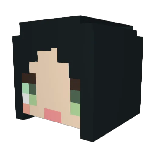 SEVENAC Minecraft avatar head, 3D render