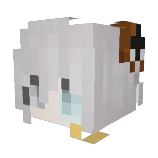 SEVENDYES Minecraft avatar head, 3D render