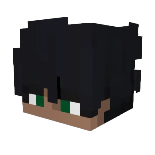 SEVEN_GG Minecraft avatar head, 3D render