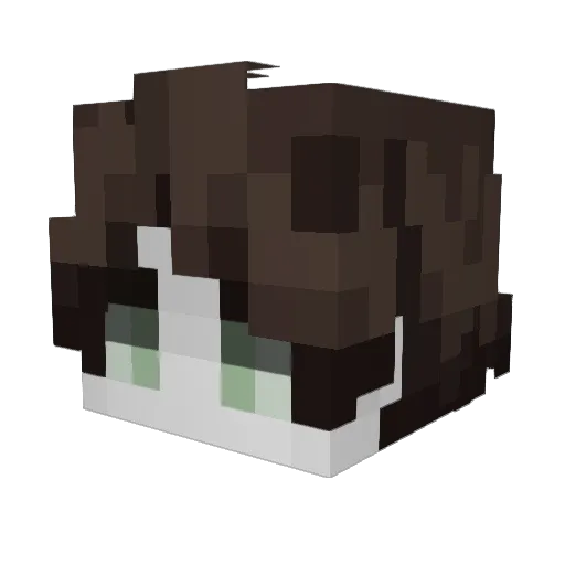 SEVTI Minecraft avatar head, 3D render