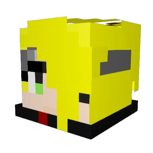 SEXKING_ Minecraft avatar head, 3D render