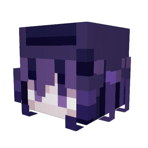 SE_YUBI Minecraft avatar head, 3D render