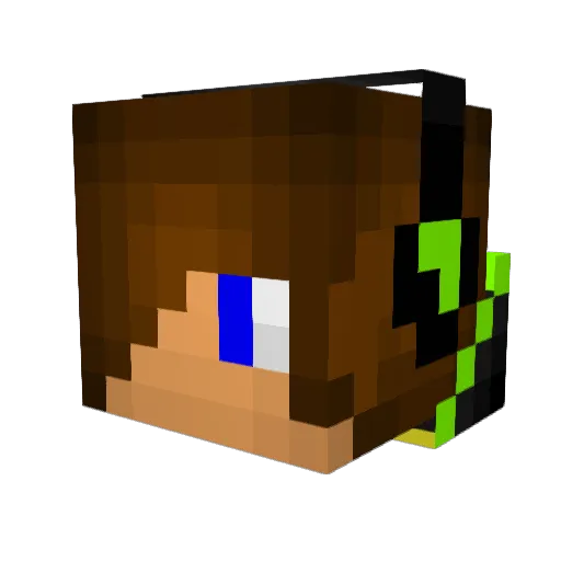 SE__1O Minecraft avatar head, 3D render