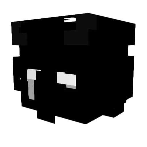 SE_deathQ Minecraft avatar head, 3D render