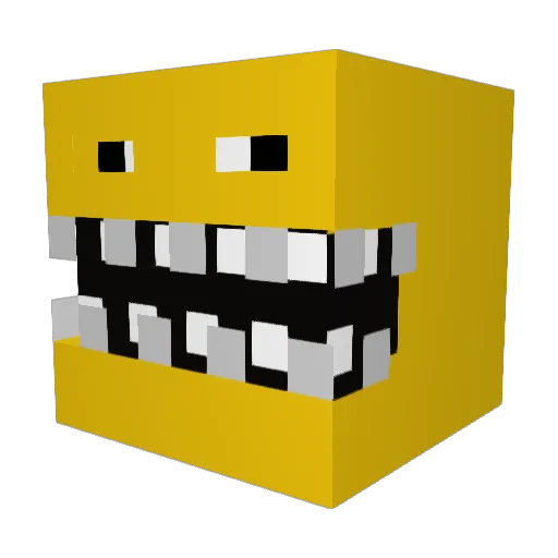 SEl6 Minecraft avatar head, 3D render