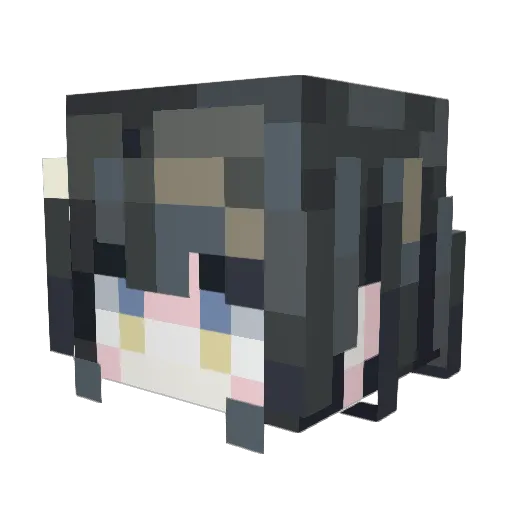 SF7m Minecraft avatar head, 3D render