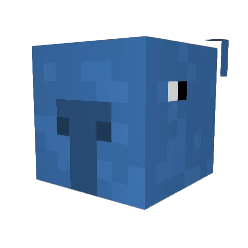 SFBluE Minecraft avatar head, 3D render
