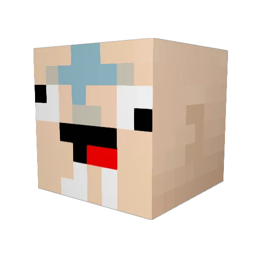 SFGz Minecraft avatar head, 3D render