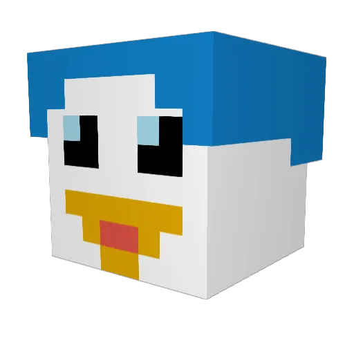 SFK_Tobi Minecraft avatar head, 3D render