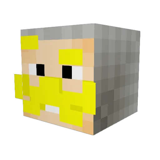 SFPMatrix09 Minecraft avatar head, 3D render