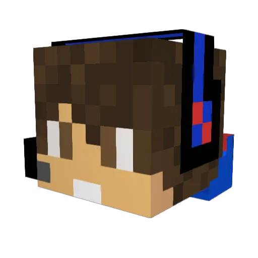 SF_Ghost Minecraft avatar head, 3D render