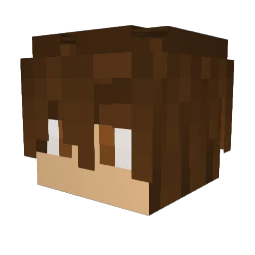 SFuego Minecraft avatar head, 3D render