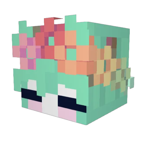 SG2288 Minecraft avatar head, 3D render