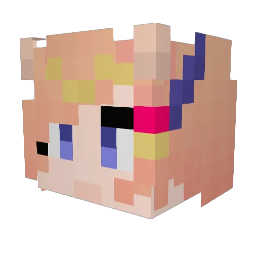 SGAhri Minecraft avatar head, 3D render