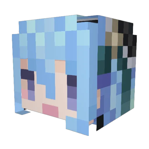 SGCG556 Minecraft avatar head, 3D render