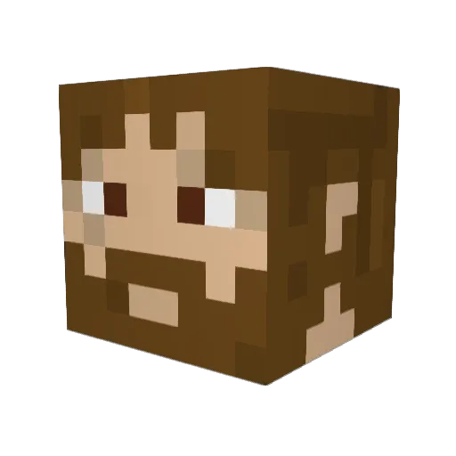 SGC_Boost Minecraft avatar head, 3D render