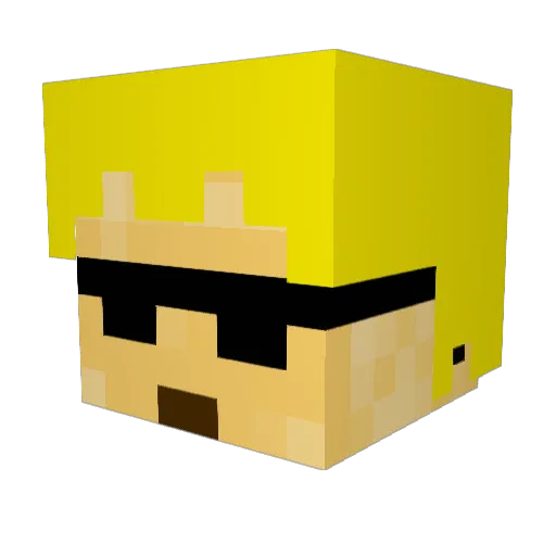 SGCraft5 Minecraft avatar head, 3D render