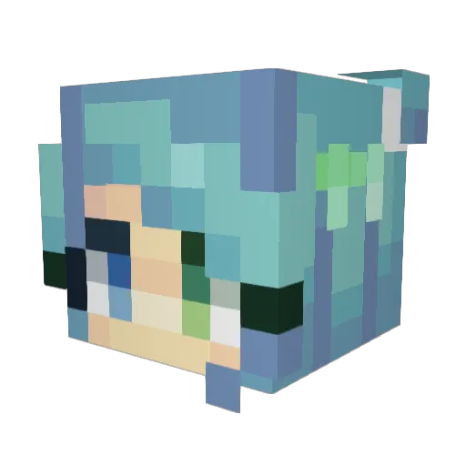 SGFrank Minecraft avatar head, 3D render