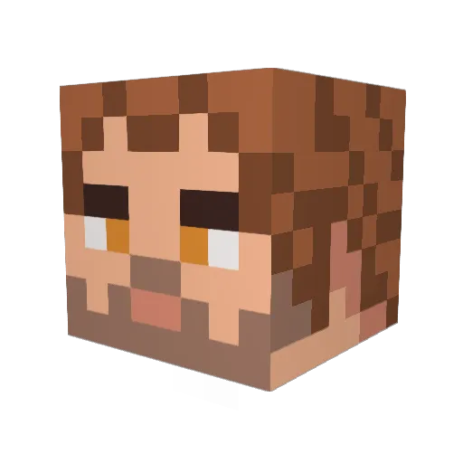 SGG16 Minecraft avatar head, 3D render
