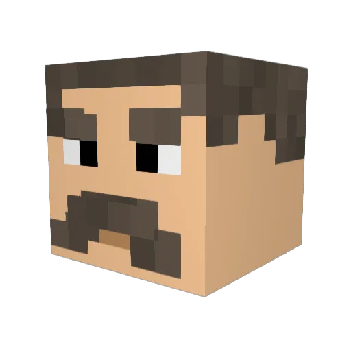 SGGaming1990 Minecraft avatar head, 3D render