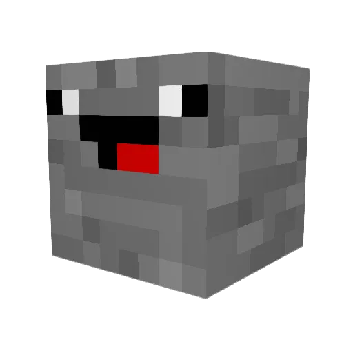 SGHG001 Minecraft avatar head, 3D render