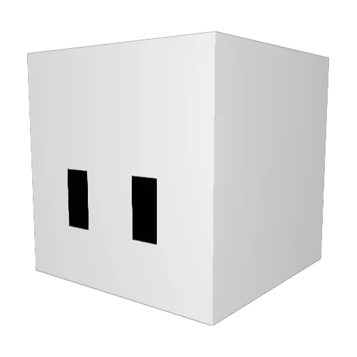 SGHTN Minecraft avatar head, 3D render